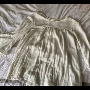 Off white blouse with bell sleeves